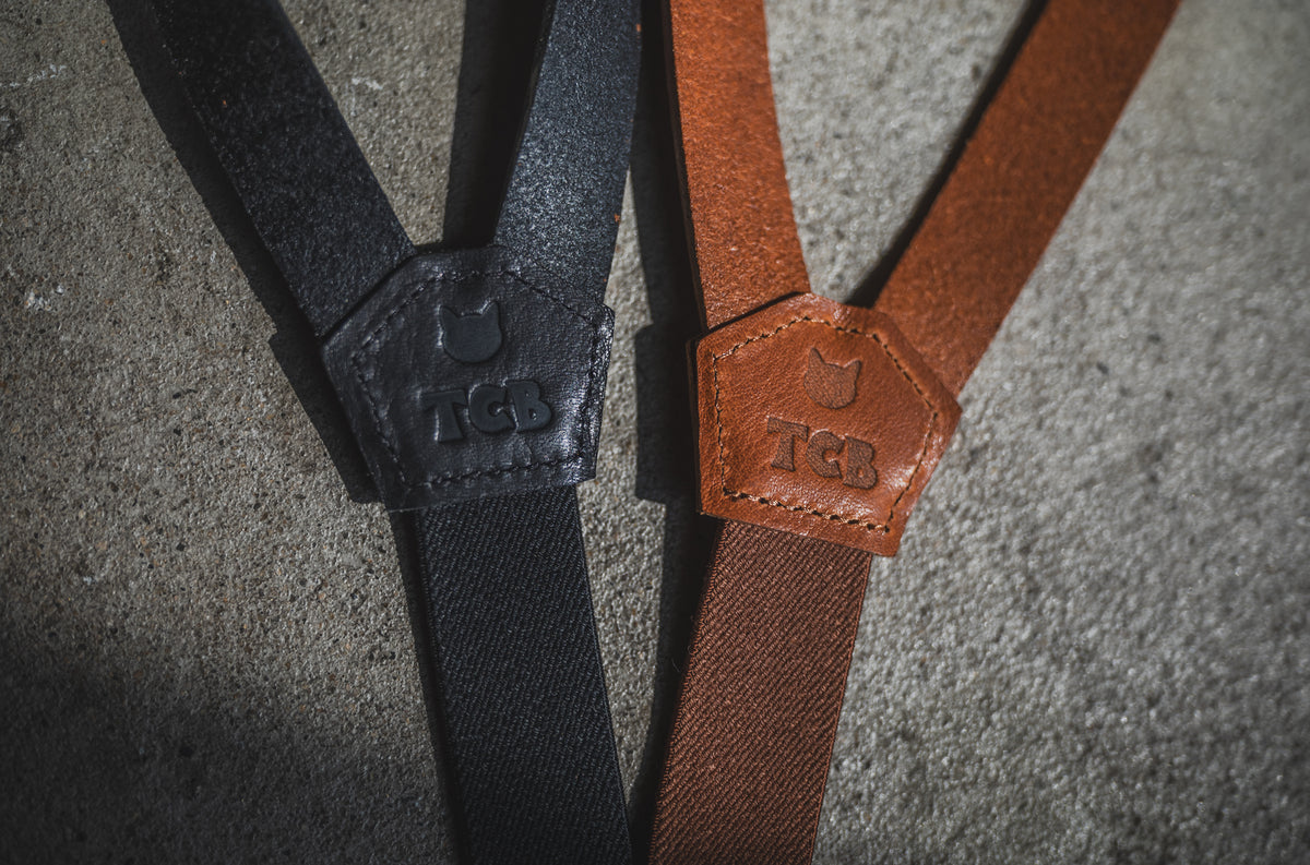 TCB Leather Suspenders – TCB JEANS