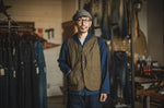 Huntsman Vest Neppy Green Herringbone