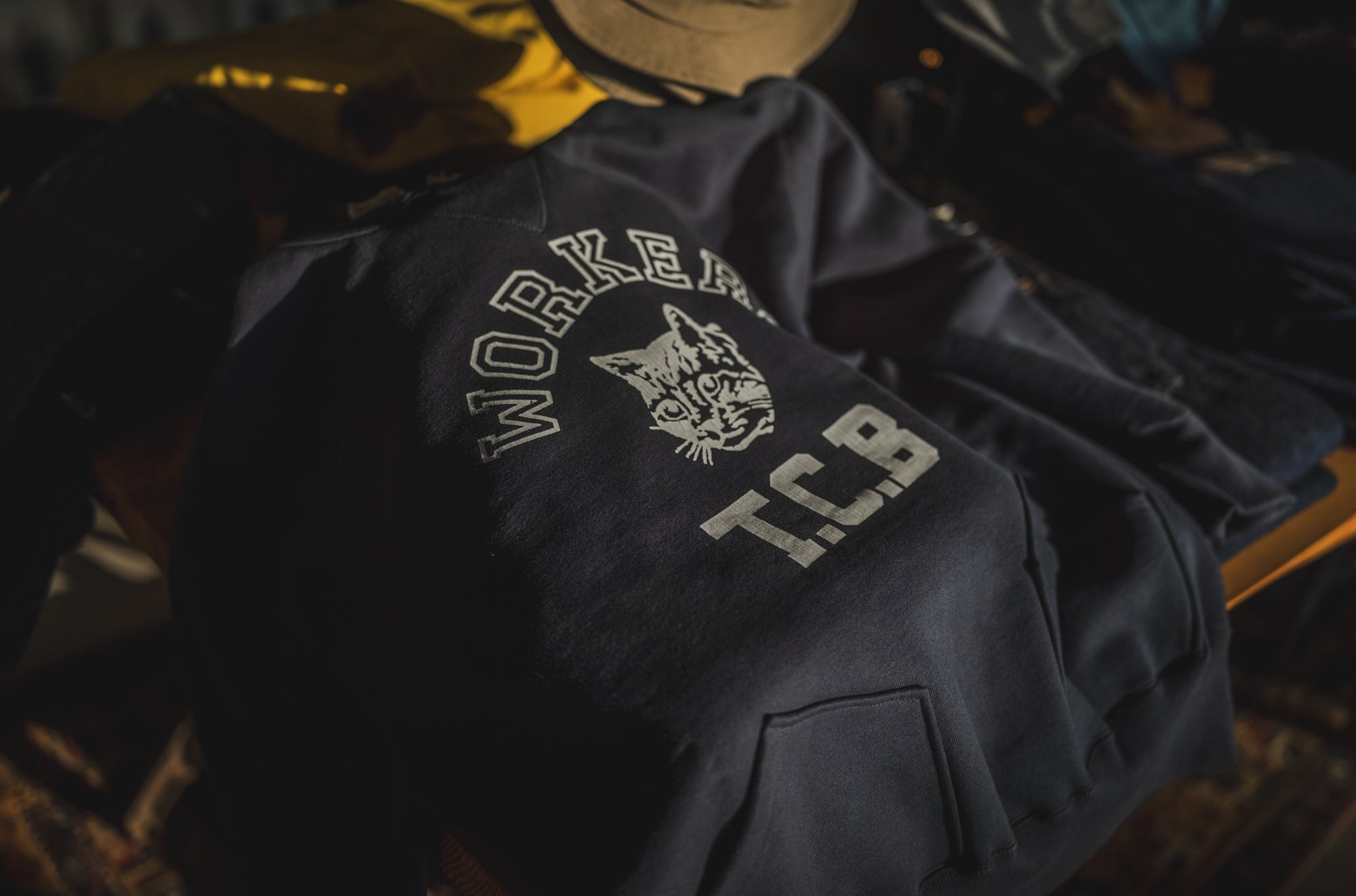 Workers & TCB. Added-on hoodie sweatshirt