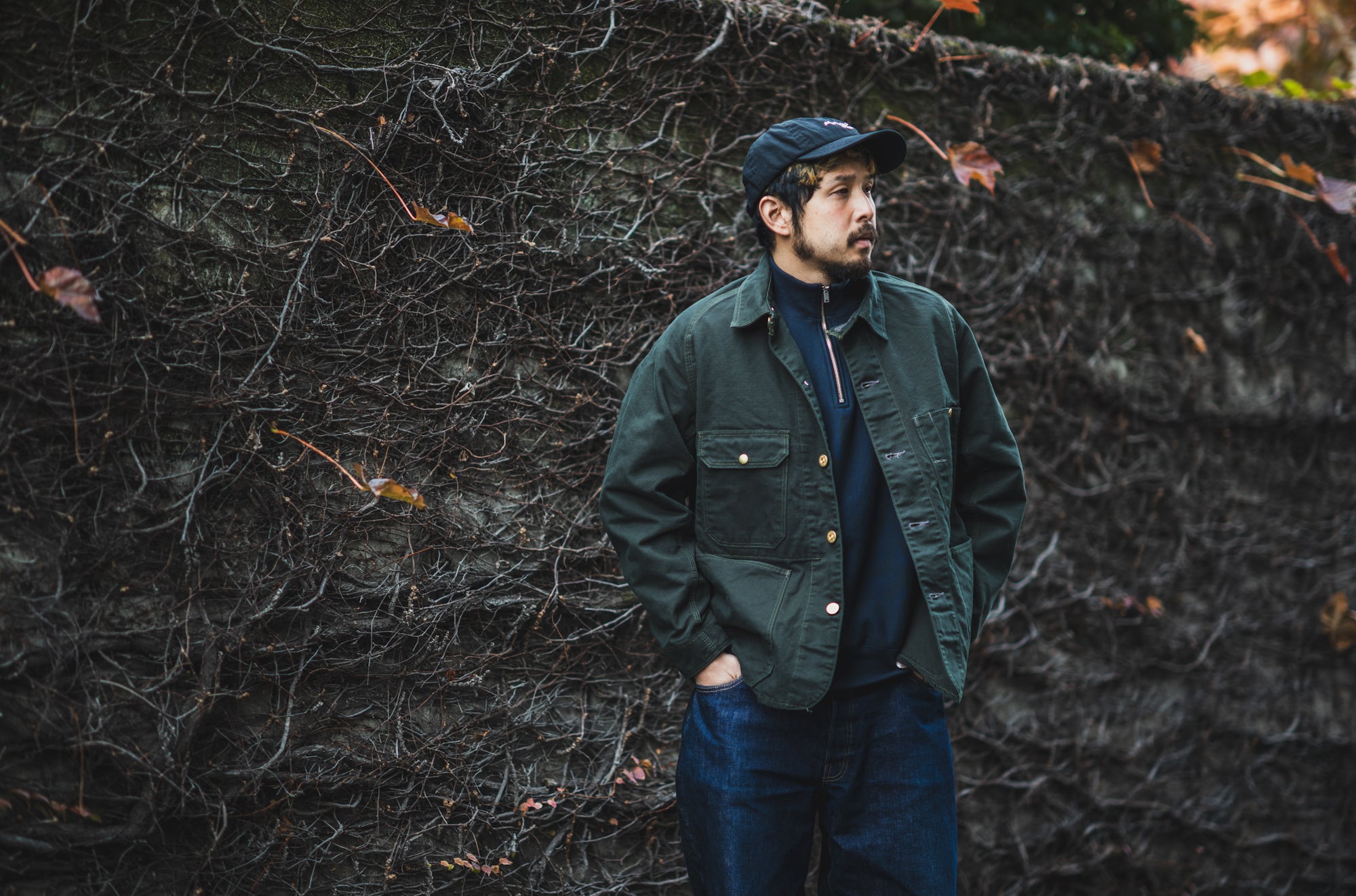 Cat Head Jacket Green Canvas