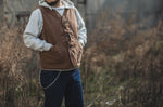 Huntsman Vest Neppy Brown Herringbone