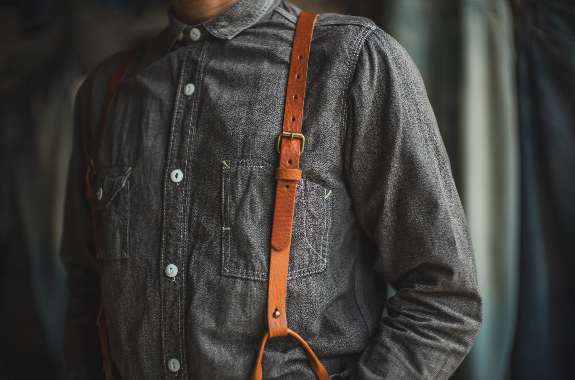TCB Leather Suspenders