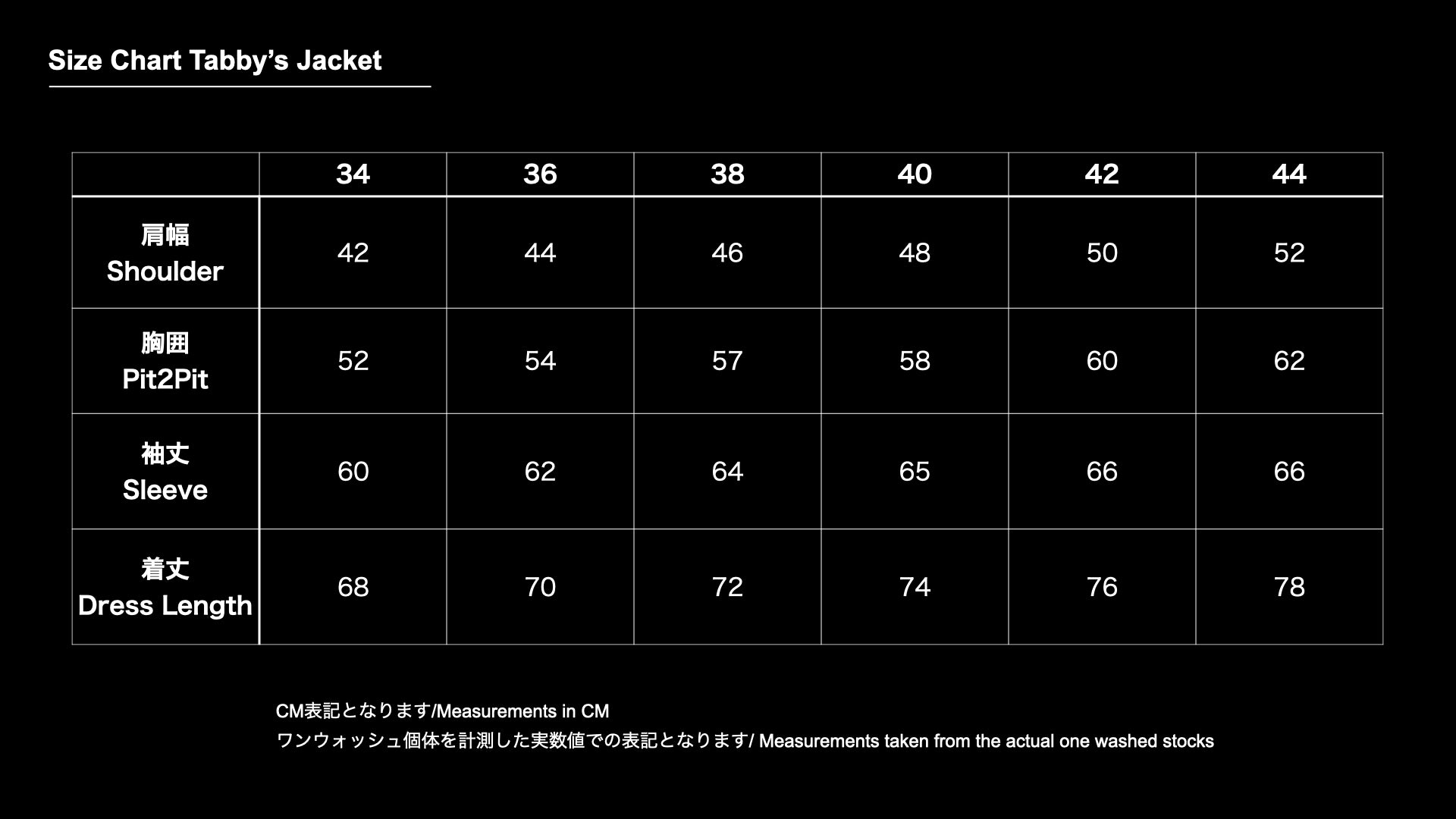 Tabby's Jacket / One-Wash