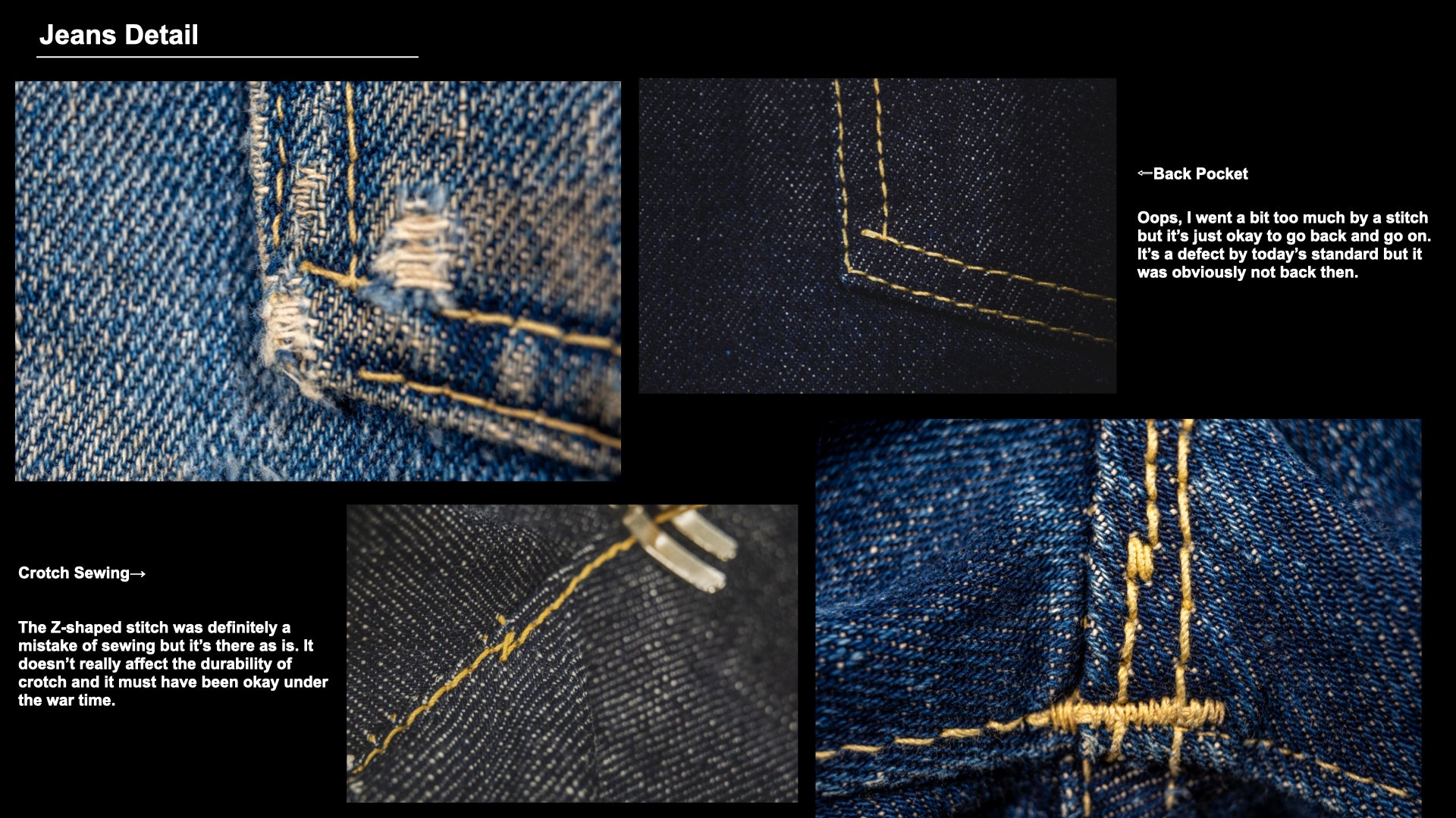 □Pre-Order□ Late S40's Jeans 13.5oz