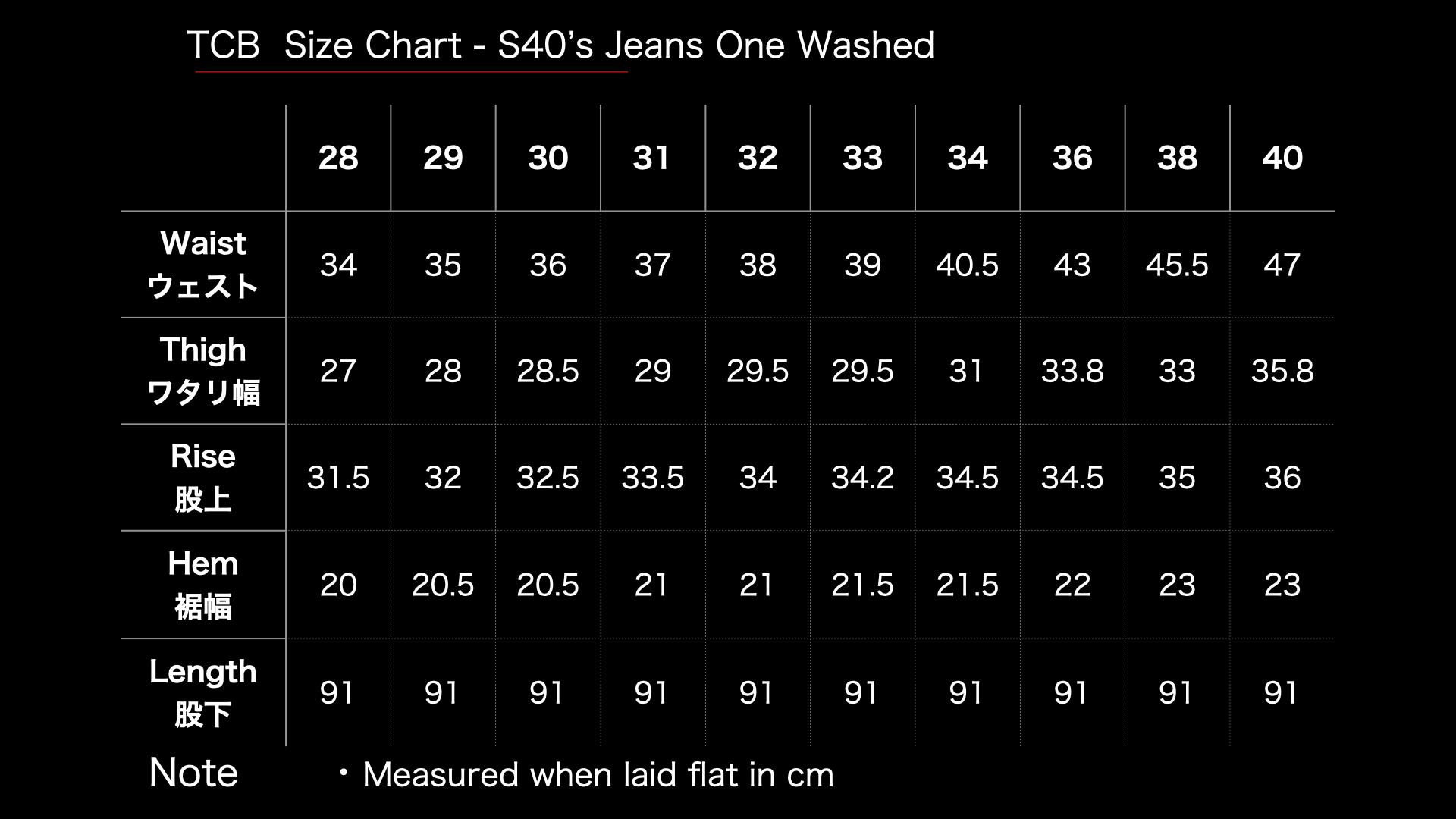 □Pre-order page□ S40's Jeans – TCB JEANS