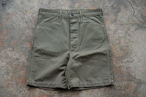 40's USMC Shorts Olive Herringbone 10 oz/ One-Wash – TCB JEANS