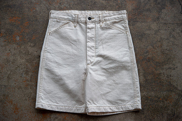 40's USMC Shorts Ecru Herringbone 10 oz/ One-Wash – TCB JEANS